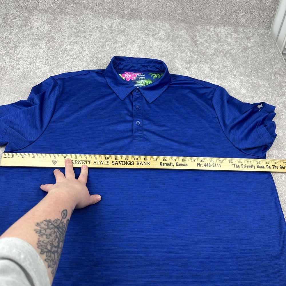Birdie Bound Golf Performance Blue Polo Shirt Mens 3XL Stretch Casual Stretch - Picture 5 of 6
